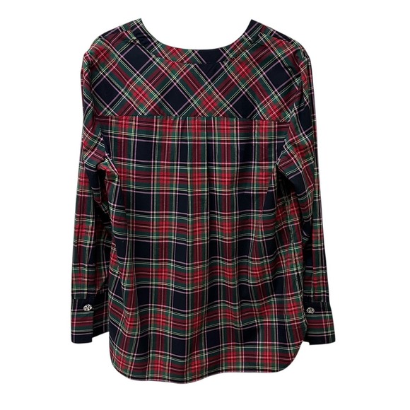 Talbots Plaid Tunic Top - Red and Green - Picture 2 of 7
